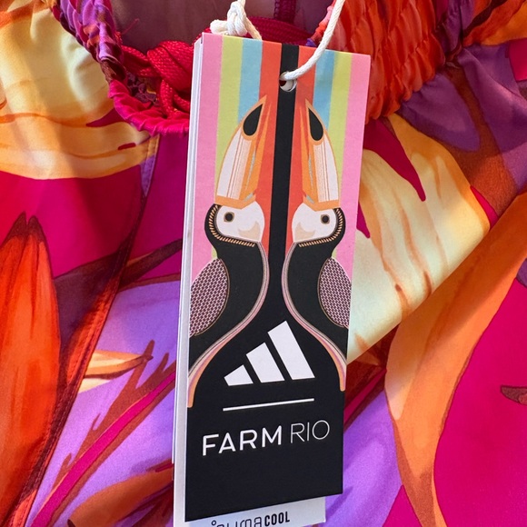 Adidas X FARM Rio Tropical Floral Shorts - Pink and Orange - Picture 3 of 6